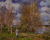 阿尔弗莱德 西斯莱 : Small Meadow in Spring